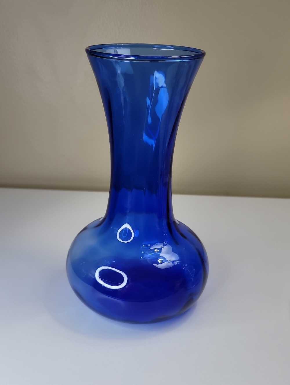 Vintage Indiana Glass Illusions Cobalt Blue Vase